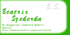 beatrix szekerka business card